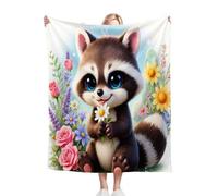 Dozrmey Coperta 240x260 cm Fiore, La Più Grande Coperta in Flanella per Letti Extra Large, Copre letti di grandi dimensioni e può essere utilizzata come coperta da picnic. W34 D34-