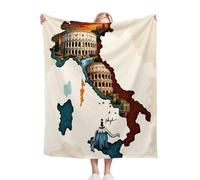 Dozrmey Coperta 240x260 cm Mappa, La Più Grande Coperta in Flanella per Letti Extra Large, Copre letti di grandi dimensioni e può essere utilizzata come coperta da picnic. D48