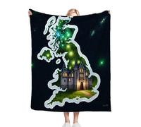 Dozrmey Coperta 240x260 cm Mappa, La Più Grande Coperta in Flanella per Letti Extra Large, Copre letti di grandi dimensioni e può essere utilizzata come coperta da picnic. D38