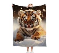 Dozrmey Coperta 240x260 cm Tigre, La Più Grande Coperta in Flanella per Letti Extra Large, Copre letti di grandi dimensioni e può essere utilizzata come coperta da picnic. W306