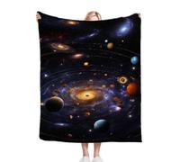 Dozrmey Coperta 240x260 cm Universo, La Più Grande Coperta in Flanella per Letti Extra Large, Copre letti di grandi dimensioni e può essere utilizzata come coperta da picnic. W194