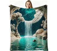 Dozrmey Coperta a Stampa 3D, Grotta Verde, 180x200 cm, AQ2614