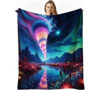 Dozrmey Coperta a Stampa 3D, Quadro Verde, 180x200 cm, AQ3268