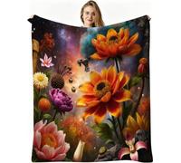 Dozrmey Coperta Matrimoniale, Fiori Gialli, 220x240 cm, AQ3041