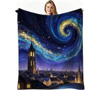 Dozrmey Coperta Pile Singolo, Cielo Stellato Blu, 150x200 cm, AQ1935