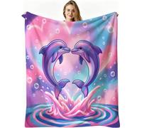 Dozrmey Coperta Pile Singolo, Cuore Viola, 150x200 cm, AQ5283 | Tessuto Flanella Soffice e Caldo, per Tutte le Stagioni, Voluminosa non si Deforma, per Casa e Viaggi, Lavabile in Lavatrice