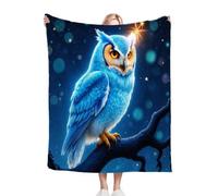 Dozrmey Coperta Plaid Matrimoniale 180x200 Animale Gufo, Morbido Durevole Peluche Coperte Copriletti per Letto Divano Soggiorno, Termica Copridivano in Microfibra Morbida (180x200 cm) D155