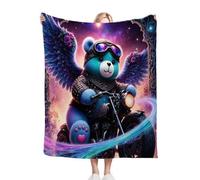 Dozrmey Coperta Plaid Matrimoniale 180x200 Orso Cartone Animato, Morbido Durevole Peluche Coperte Copriletti per Letto Divano Soggiorno, Termica Copridivano in Microfibra Morbida (180x200 cm) D23