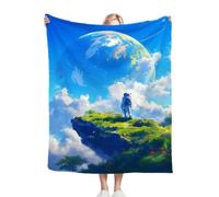 Dozrmey Coperta Versatile per Interni Astronauta, Dimensioni 180x200 cm, Superficie Morbida su Entrambi i Lati, Copertura Completa per Massimo Comfort, Resistente e lavabile W202