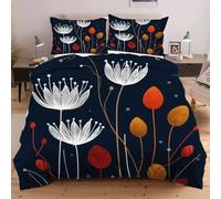 Dozrmey Copripiumino Matrimoniale 240x260 Motivo Nero, Copripiumini In Morbido Microfibra per Bambino, Set di Biancheria da Letto Matrimoniale con 1 Copri Piumone e 2 Federe,A1