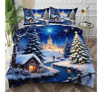 Dozrmey Copripiumino Singolo 150x200 Neve Bianca, Set Copripiumino Singolo per Camera da Letto e Ospiti, Traspirante Copripiumini in Microfibra con Cerniera Invisibile e 2 Federe,AQ849