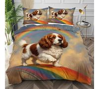 Dozrmey Copripiumino Una Piazza e Mezza Beagle Marrone, Morbido Copripiumino 200x200 in Microfibra con Cerniera, Copri Piumino Una Piazza e Mezza con 2 Federe per Camera da Letto,AQ1396