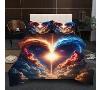Dozrmey Piumino 240x260 2.7 kg | Nuvola D'amore, Peso 2.7 kg, Stampa 3D Tessuto in Microfibra, Stampa 3D, per Camera da Letto Moderna, Avvolgente e Morbido, con 2 Federe 50 x 80 cm B59