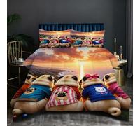 Dozrmey Piumino 240x260 | Cane Colorato, Set con 2 Federe in Microfibra, Imbottitura in Cotone, Cotone 200 GSM, Perfetto per Famiglie con Bambini, Calore e Comfort Senza Confini Q214