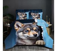 Dozrmey Piumino 240x260 | Cane Marrone, Set con 2 Federe in Microfibra, Imbottitura in Cotone, Cotone 200 GSM, Perfetto per Famiglie con Bambini, Calore e Comfort Senza Confini Q374