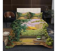 Dozrmey Piumino Singolo 135x200 cm | Piante Verdi, Morbida Microfibra con 2 Federe, Utilizzo Tutto l'Anno, Facilità di Cura, Praticità Assoluta per la Vita Quotidiana A2