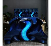 Dozrmey Piumino Singolo 135x200 cm | Serpente Nero, Morbida Microfibra con 2 Federe, Utilizzo Tutto l'Anno, Facilità di Cura, Praticità Assoluta per la Vita Quotidiana Q351