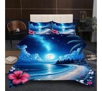 Dozrmey Set Completo Letto 150x200 cm | Vedute di Spiagge, Tessuto in Microfibra, Stampa 3D Fronte-retro, 2 Federe Coordinate, per Camera da Letto Design, Stile Unico e personale B178