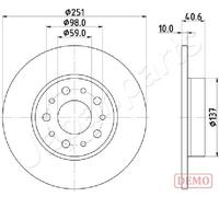 DP-0211C Disco freno FIAT 500L(Prezzo singolo) Japanparts