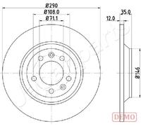 DP-0605C Disco freno PE. 607-407-CI.C5 II(Prezzo singolo) Japanparts
