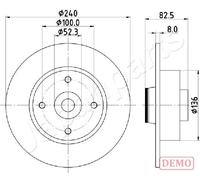 DP-0712C Disco freno RE.MEGANE II-CLIO III(PREZZO SINGOLO) Japanparts