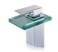 DP Bath Glbam Rubinetto in Vetro a Cascata Bambú, Argento