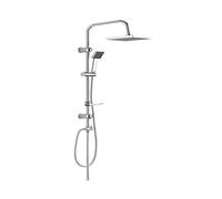 DP Bath - RY-S002 Set Doccia Quadrato, Acciaio Inossidabile, Argento
