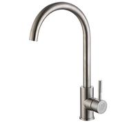 DP GRIFERIA GC11084 Rubinetto monocomando con beccuccio Alto Girevole Finitura cromata per lavello Modello Mango, Argento