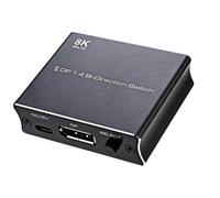 DP1.4Switcher8K, Switch DisplayPort con modalità flessibili e design intuitivo, supporta la commutazione bidirezionale 2 in 1 out e 1 in 2 out, di