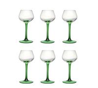 dP3sQ8mXjN flûte à champagne en plastique breloques de fête d Bicchiere da champagne in cristallo, set di 6 calici con stelo verde, capacità 4,73 once for riunioni famiglia, capodanno
