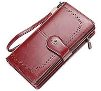 DPCDAN Porta Monete Portafoglio scavato con incisioni Portafogli lunghi unisex grandi da donna Porta carte di credito in pelle di moda per regali Portafoglio durevole Portacarte