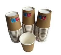 DPdantepellacani 100 pz Bicchiere di Carta per Bevande Calde 100ml 180ml 250ml 350ml 450 ml paper cups for hot and cold drinks Caffe, Americano, The, Cioccolata calda (avana marrone, 350ml 12oz)