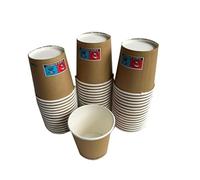 DPdantepellacani 100 pz Bicchiere di Carta per Bevande Calde 100ml 180ml 250ml 350ml 450 ml paper cups for hot and cold drinks Caffe, Americano, The, Cioccolata calda (avana marrone, 250ml 8oz)
