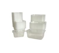 DPdantepellacani 125 Vaschette aperte per Gastronomia Rosticceria Cibi Caldi, liquidi, brodi,sughi Contenitori in polipropilene trasparente termosaldabili (137x95x45 300cc)