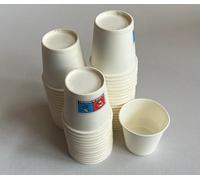 DPdantepellacani 50/350 / 700 Bicchieri Mini 2,5 oz 75 ml / 80 ml per caffé espresso ristretto in cartoncino bianco bicchierini ideali per Bar Aziende Ristoranti small cups (50)