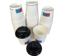 DPdantepellacani OFFERTA 1000 Pezzi : 500 Bicchieri carta 4oz 100ml / 120 ml Tazzina Caffè + 500 Coperchi x Asporto espresso Bar bicchiere Bicchierino con coperchio