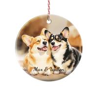 DPDP Palline di Natale Personalizzate 2025 - il Mio Primo Natale, Addobbi Personalizzati con Foto per Albero di Natale, Regali per Famiglia, Coppie, Animali Domestici, Primo Natale del Bambino