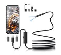 DPduct Telecamera endoscopica con luce, 5,5 mm, ultra sottile, 1920P HD, endoscopio per cellulare con cavo semirigido da 1 m, impermeabile IP67, fotocamera tubolare per Android, iPhone iOS, Samsung