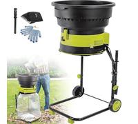 DPDZSW Biotrituratore Elettrico Giardino Senza Lame 2500 W,Trituratore per Foglie 17:1,Utensile per Compostaggio,capacità Massima Pacciamatura Fino a 55 Galloni al Minuto,Cavo Alimentazione 30 M