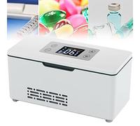 DPDZSW Frigorifero per Insulina, Mini Portatile Raffreddamento per Farmaci, Frigorifero per Auto,Temperatura Costante 2-8 ℃, Frigorifero per Farmaci per Diabete,1*Battery