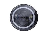 DPEDFVXVMR Faro Anteriore Per Beetle Classic Gruppo Ottico Anteriore Universale A LED Da 7 Pollici Faro Rotondo DRL Abbaglianti E Anabbaglianti 90 W Anello Alone Color Ambra(1pc Black)