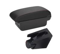 DPEDFVXVMR Scatola Bracciolo per Citroen C1 Auto Bracciolo Box Accessori Negozio Box Ricambi Interni(B1 Black Red 3USB)