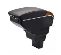 DPEDFVXVMR Scatola Bracciolo per Hyundai per I10 HB20 HB20s E HB20x Bracciolo Centrale per Auto con Portaoggetti per Gomito E USB Interno(C-Black Red Line)