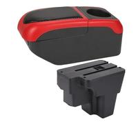 DPEDFVXVMR Scatola Bracciolo per KIA per Rio per LX per Cerato per STONIC per Sud per America Bracciolo per Auto Parte di Ricambio Scatola Portaoggetti Accessorio(Black Red)
