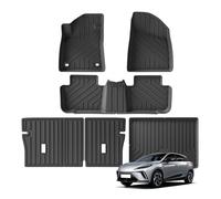 DPEDFVXVMR Set Tappetini per MG 4 MG4 per EV 2022 2023 2024 LHD Tappetini per Auto Cargo Liner TPE Nero Tronco Pad Tappeto Rilievi del Piede all Weather Tappetini Tappeti(LHD 6PCS)