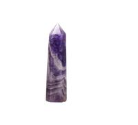 DPEPFTNBFY 1pc Dark Purple Crystal Quartz Dream Amethyst Hexagonal Prism Single Point Crystal Column Ornaments (Color : 9-10cm)