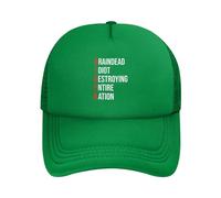 DPgUfPV Braindead Idiot Destroying Entire Nation Trucker Hat Women Mesh Baseball Cap Sun Hat Cowboy Hat Men Hat Dad Hat Black, Verde, Taglia unica