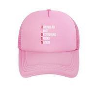 DPgUfPV Braindead Idiot Destroying Entire Nation Trucker Hat Women Mesh Baseball Cap Sun Hat Cowboy Hat Men Hat Dad Hat Black, rosa, Taglia unica