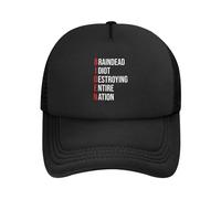 DPgUfPV Braindead Idiot Destroying Entire Nation Trucker Hat Women Mesh Baseball Cap Sun Hat Cowboy Hat Men Hat Dad Hat Black, Nero , Taglia unica