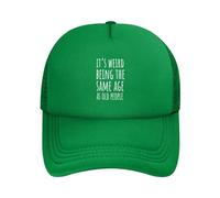 DPgUfPV It's Weird Being The Same Age As Old People Trucker Hat Women Mesh Baseball Cap Sun Hat Cowboy Cappello Uomo Papà Cappello Nero, Verde, Taglia unica